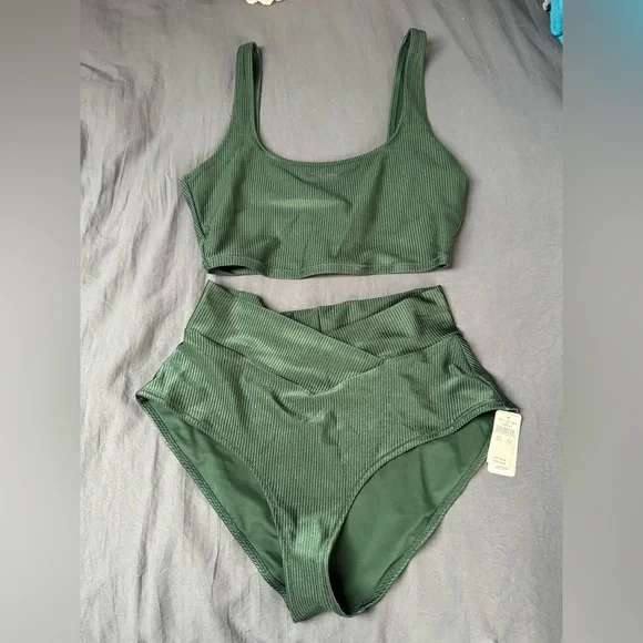 NWT Aerie Ribbed Bikini Set - Picture 1 of 4